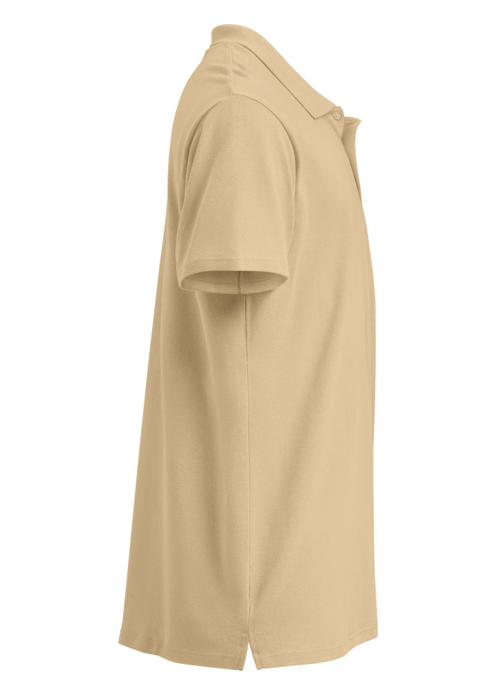 XRP Polo sand – side view 2 (straight hem with side slits)