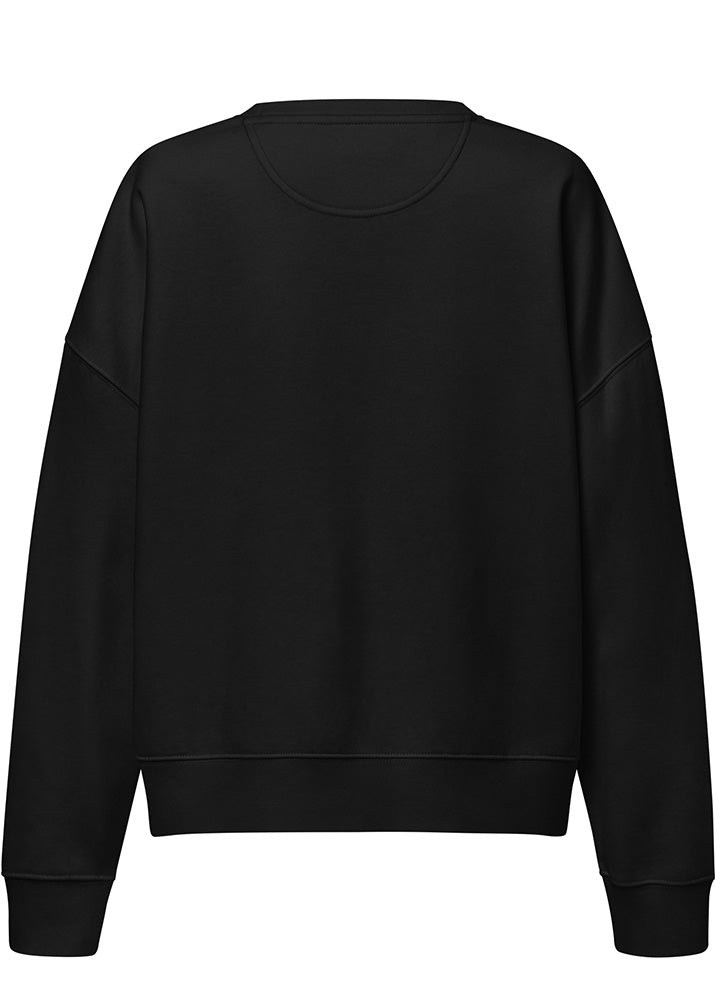 Back view – Bitcoin Heartbeat women’s eco sweatshirt black