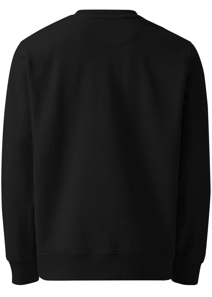 Bitcoin Pixel Sweatshirt black – back view (sustainable crypto apparel)