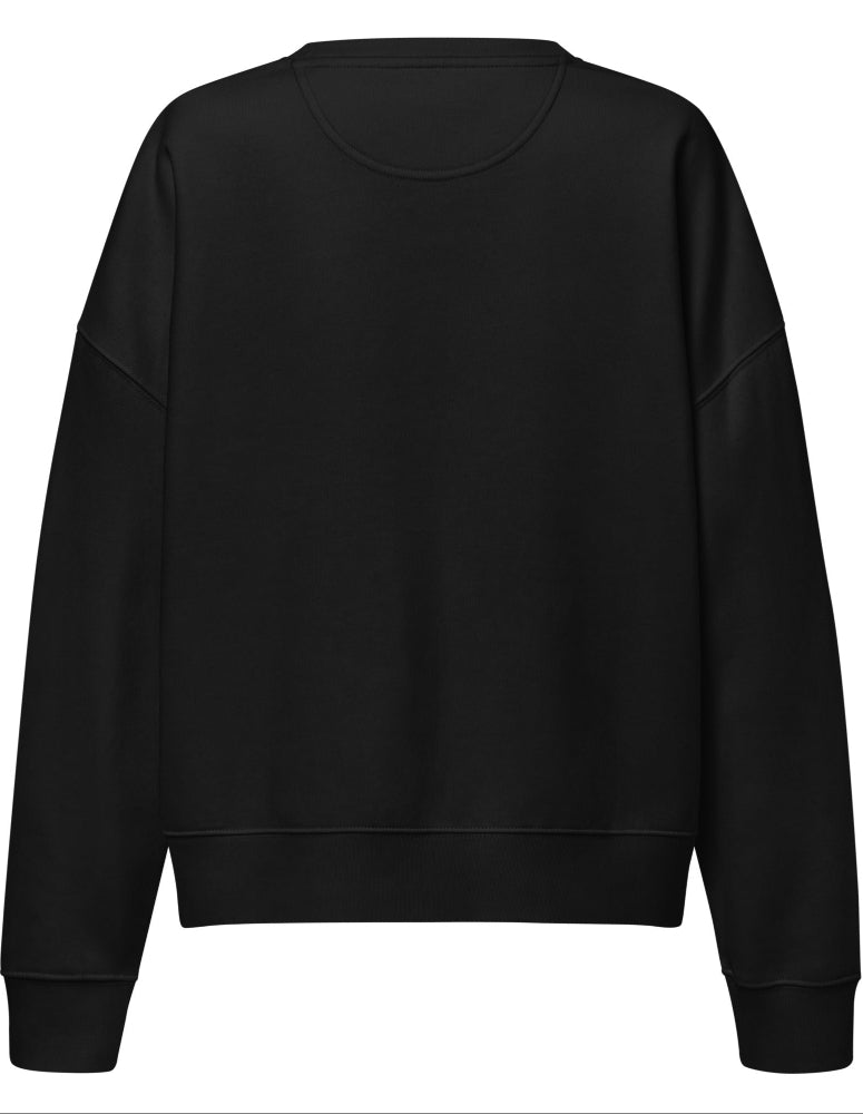 Back view – Bitcoin women’s eco sweatshirt black