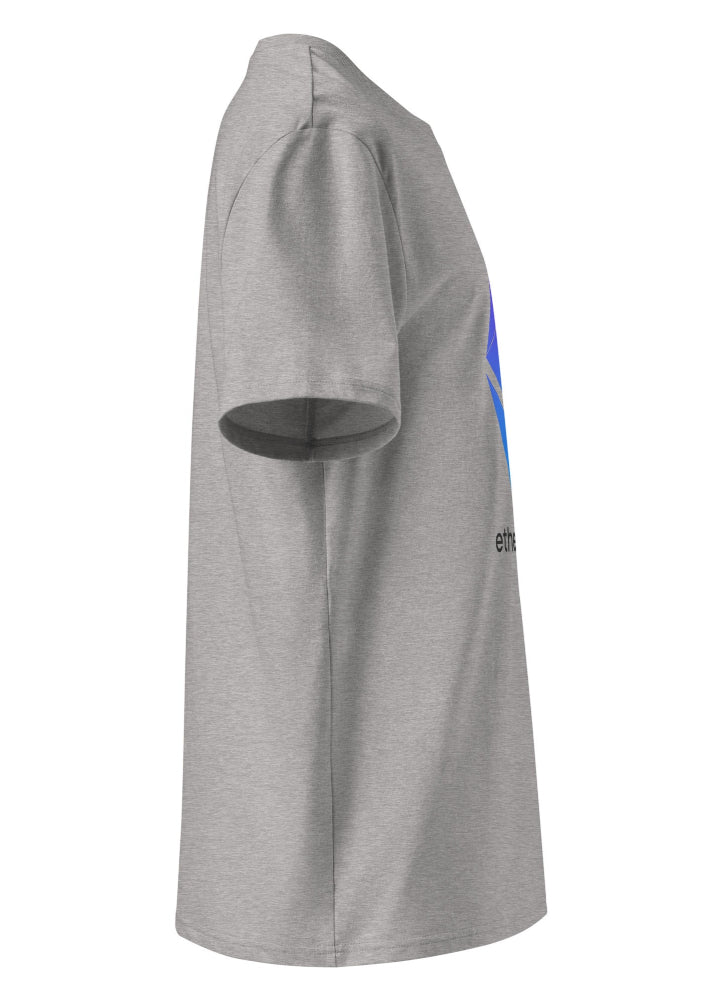 Side view 2 – Ethereum eco T-shirt heather grey (single-jersey organic cotton)