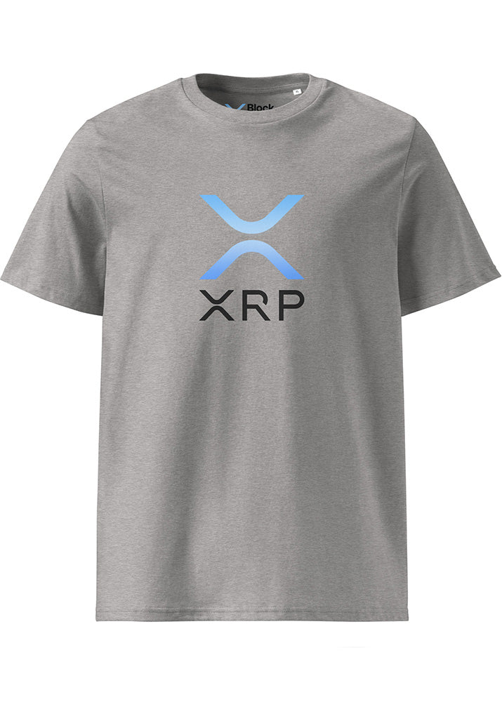 XRP eco T-shirt grey – front view (organic cotton, Block Supply)