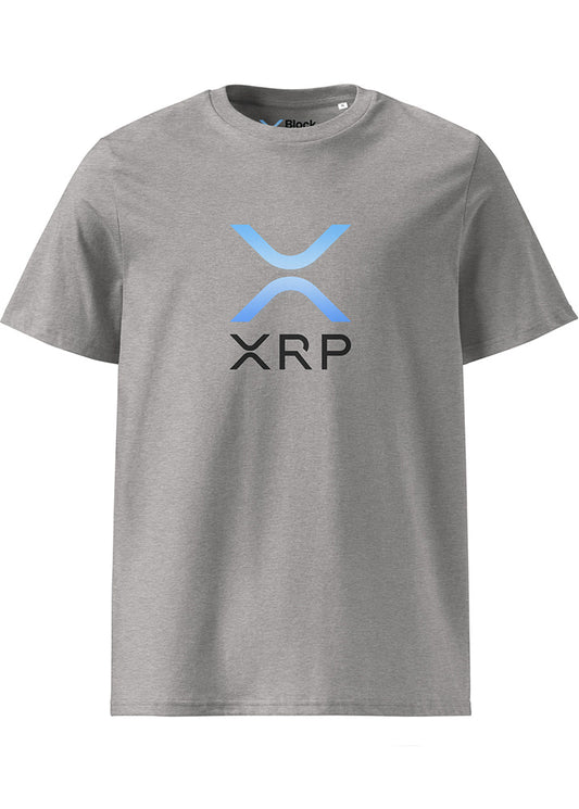 XRP eco T-shirt grey – front view (organic cotton, Block Supply)