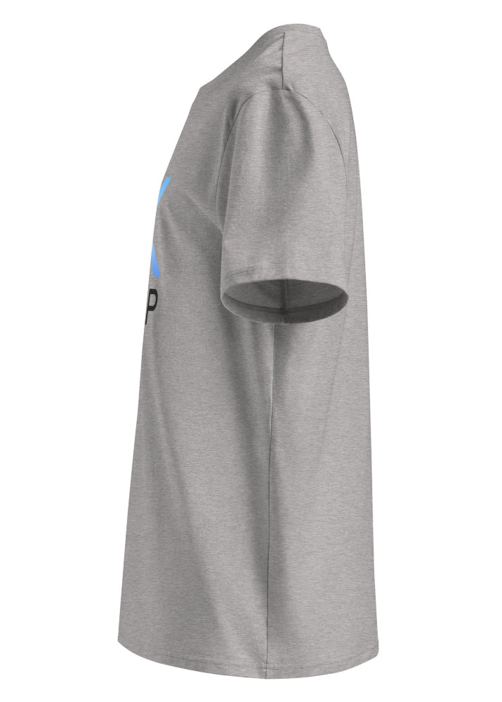 Side view 1 – XRP eco T-shirt grey (unisex medium fit)