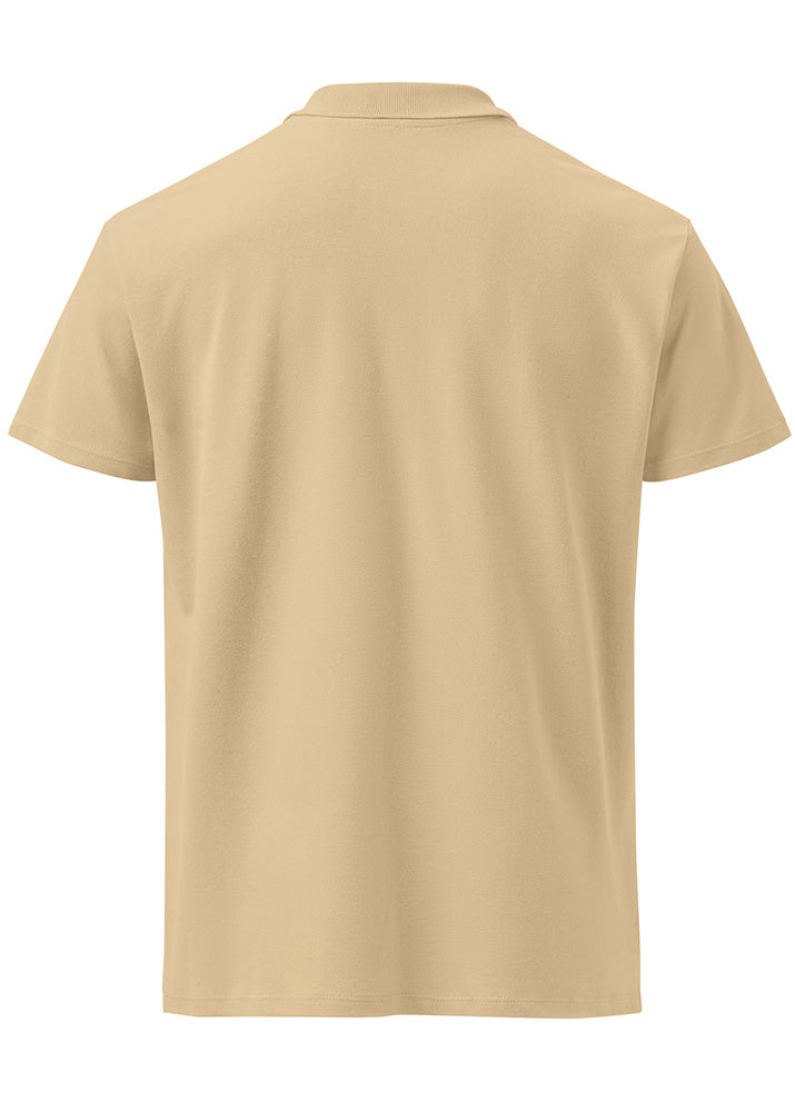 XRP Polo sand – back view (classic fit combed cotton)