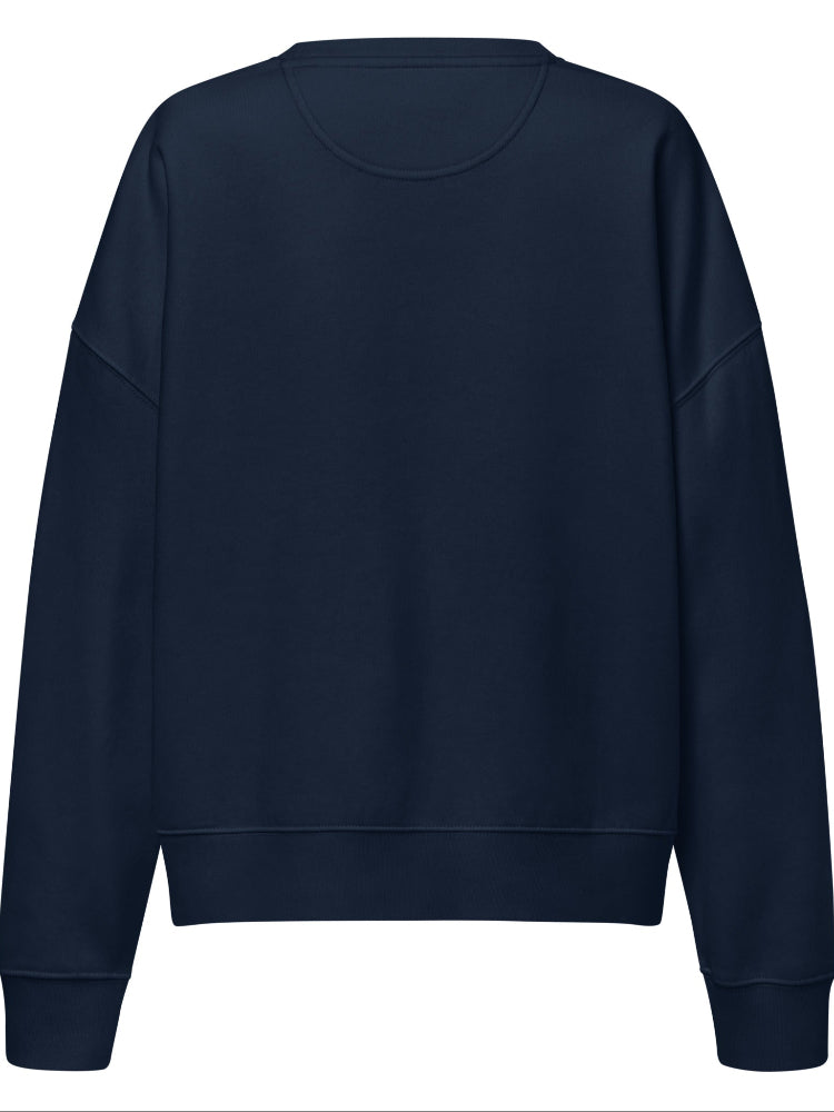 Back view – XRP women’s eco sweatshirt navy